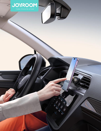 All-Metal MagSafe Car Mount - Ultra-Strong Magnetic Phone Holder for iPhone 16/15/14/13/12, Perfect for Dash Installation