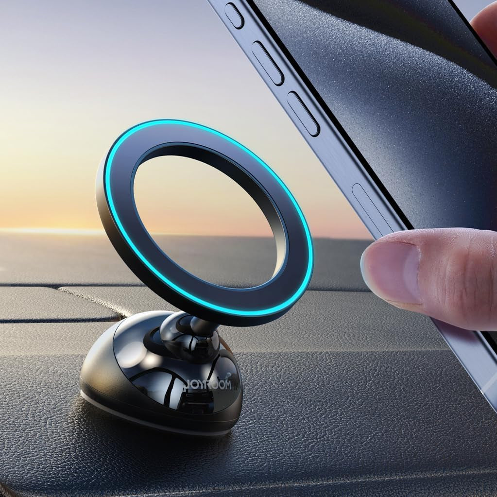 All-Metal MagSafe Car Mount - Ultra-Strong Magnetic Phone Holder for iPhone 16/15/14/13/12, Perfect for Dash Installation