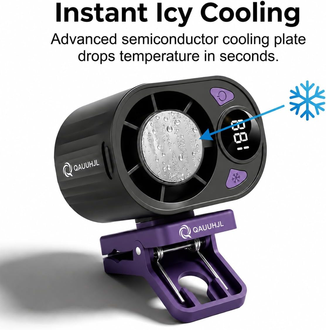 Car Fan Clip Mini Air Conditioner LED Display Portable Ac Aire Acondicionado Portátil Para Carro Electric Cooler Ventilador Blow Cold Vehicle Unit Window Seat Auto Evaporative