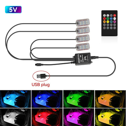 Transform Your Ride: RGB Neon Car LED Interior Lights with APP Control - Ultimate Atmosphere Enhancer!