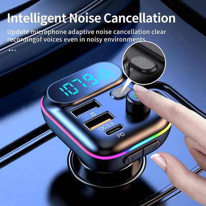 Transmisor De Audio FM Para Auto Bluetooth 5.0 USB Receptor Radio for Carro