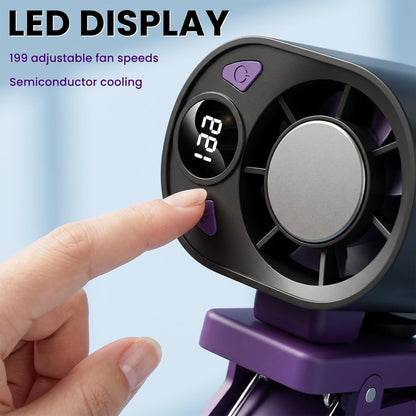 Car Fan Clip Mini Air Conditioner LED Display Portable Ac Aire Acondicionado Portátil Para Carro Electric Cooler Ventilador Blow Cold Vehicle Unit Window Seat Auto Evaporative