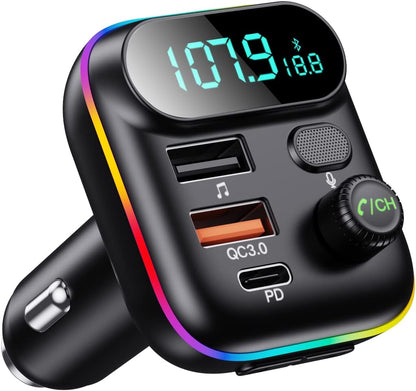 Transmisor De Audio FM Para Auto Bluetooth 5.0 USB Receptor Radio for Carro