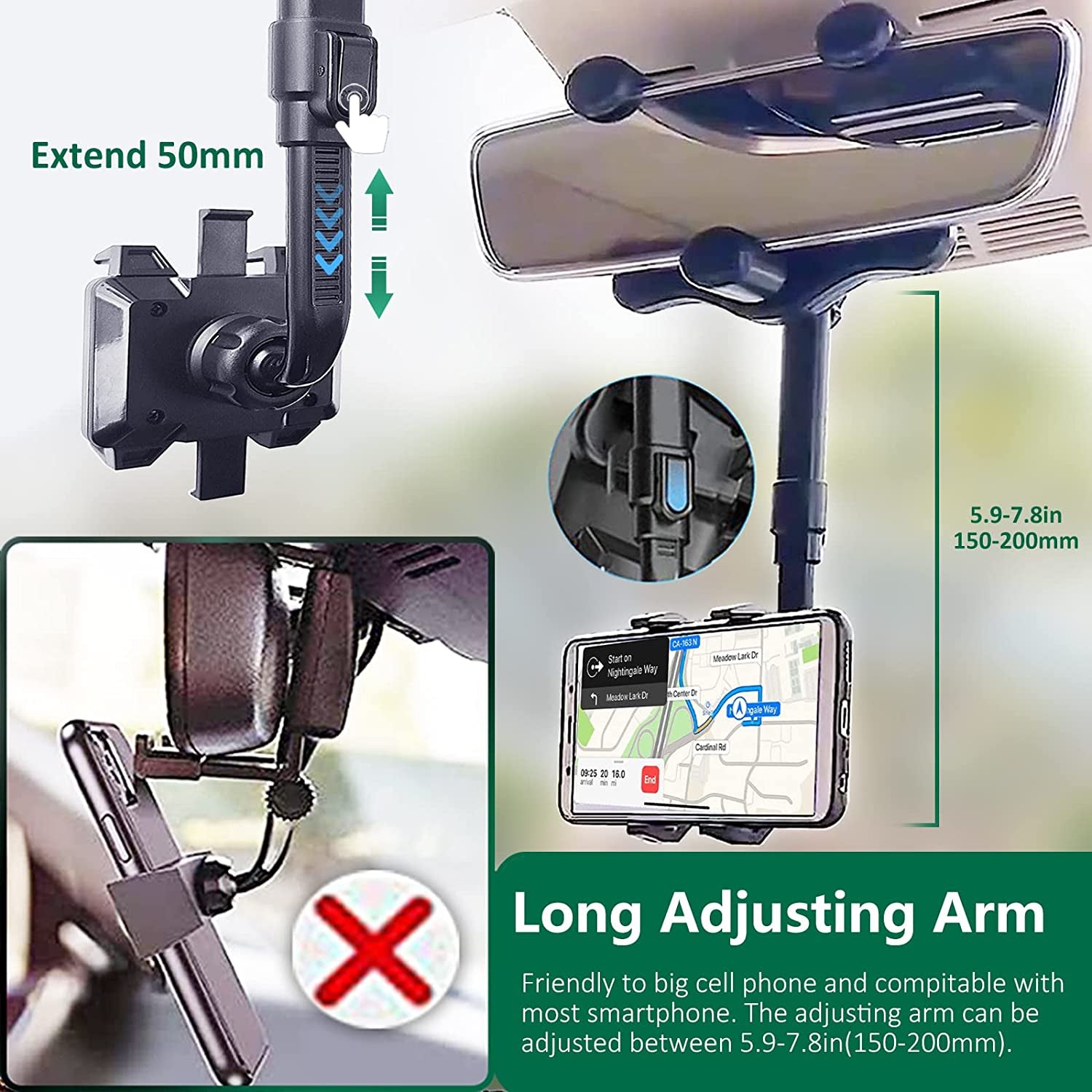 Soporte Universal para Celular de Auto - Rotación 360° para Mayor Comodidad y Seguridad