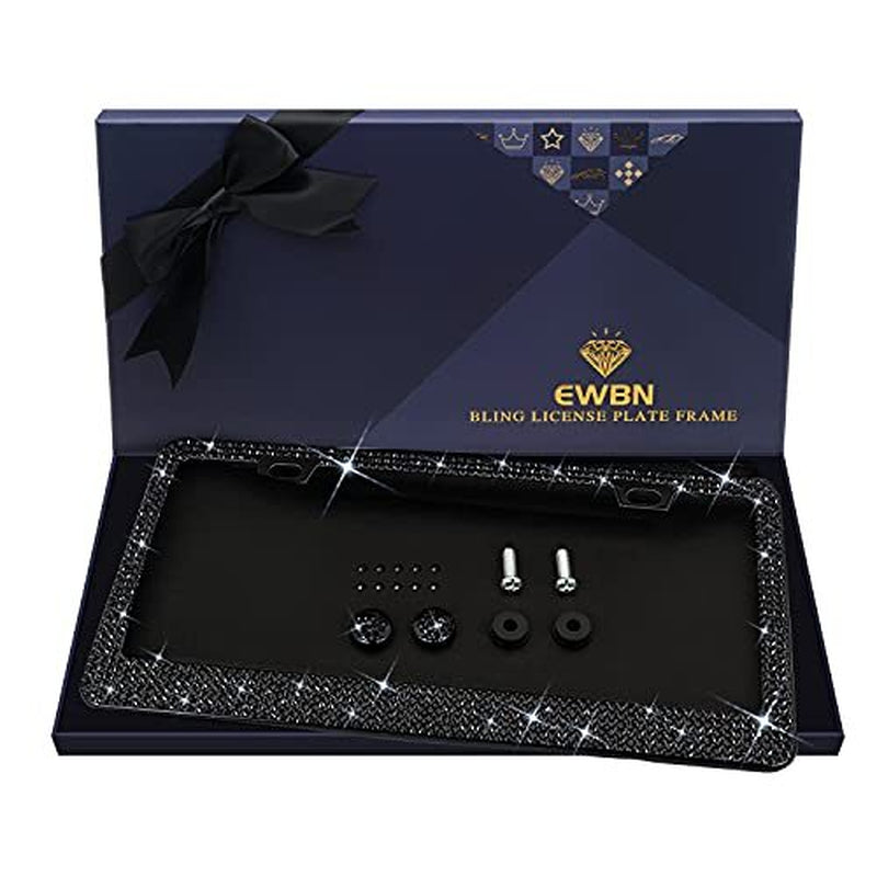Marco Para Placa De Auto Brillantina Accesorios Novedades Carro Coche Mujeres