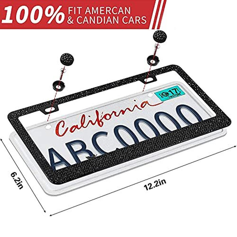 Marco Para Placa De Auto Brillantina Accesorios Novedades Carro Coche Mujeres