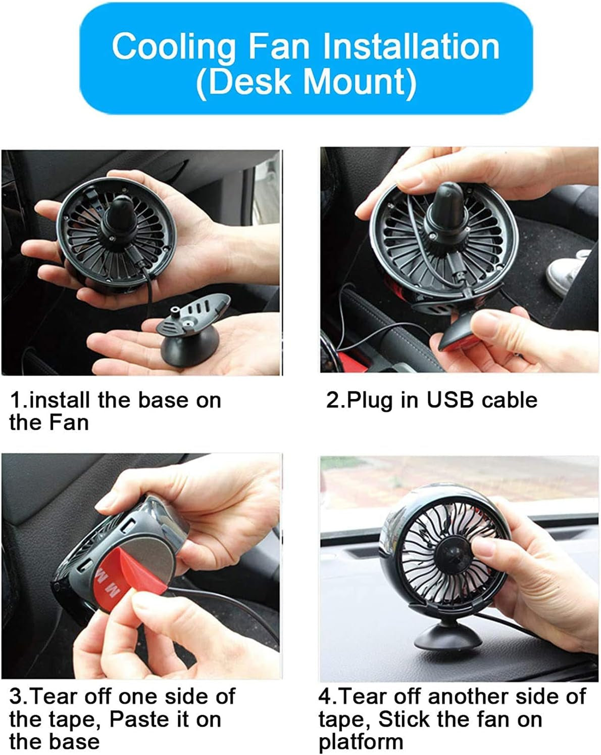 Aire Para Carro De Ventilador Aires Acondicionados Portatil Ventilacion Auto USB